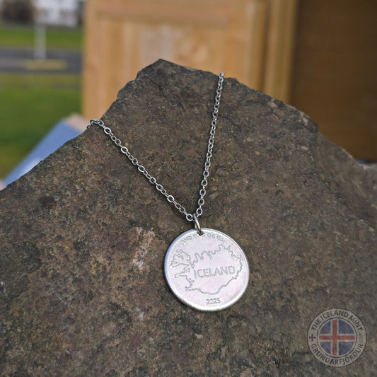 Icelandic necklace with handminted coin
