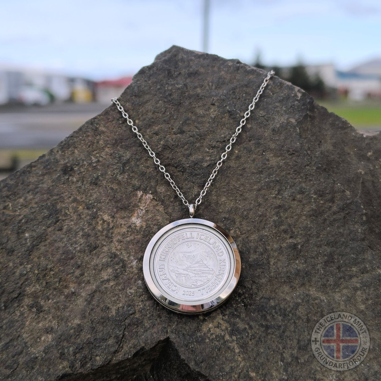 Necklace with Icelandic handminted coin