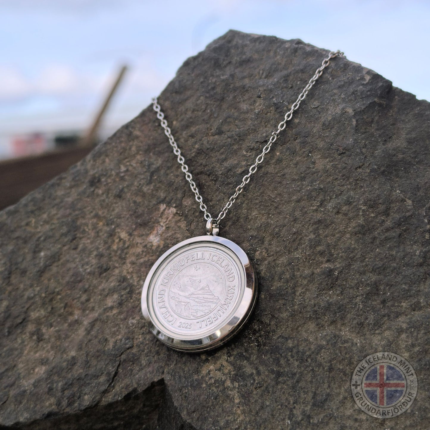 Necklace with Icelandic handminted coin