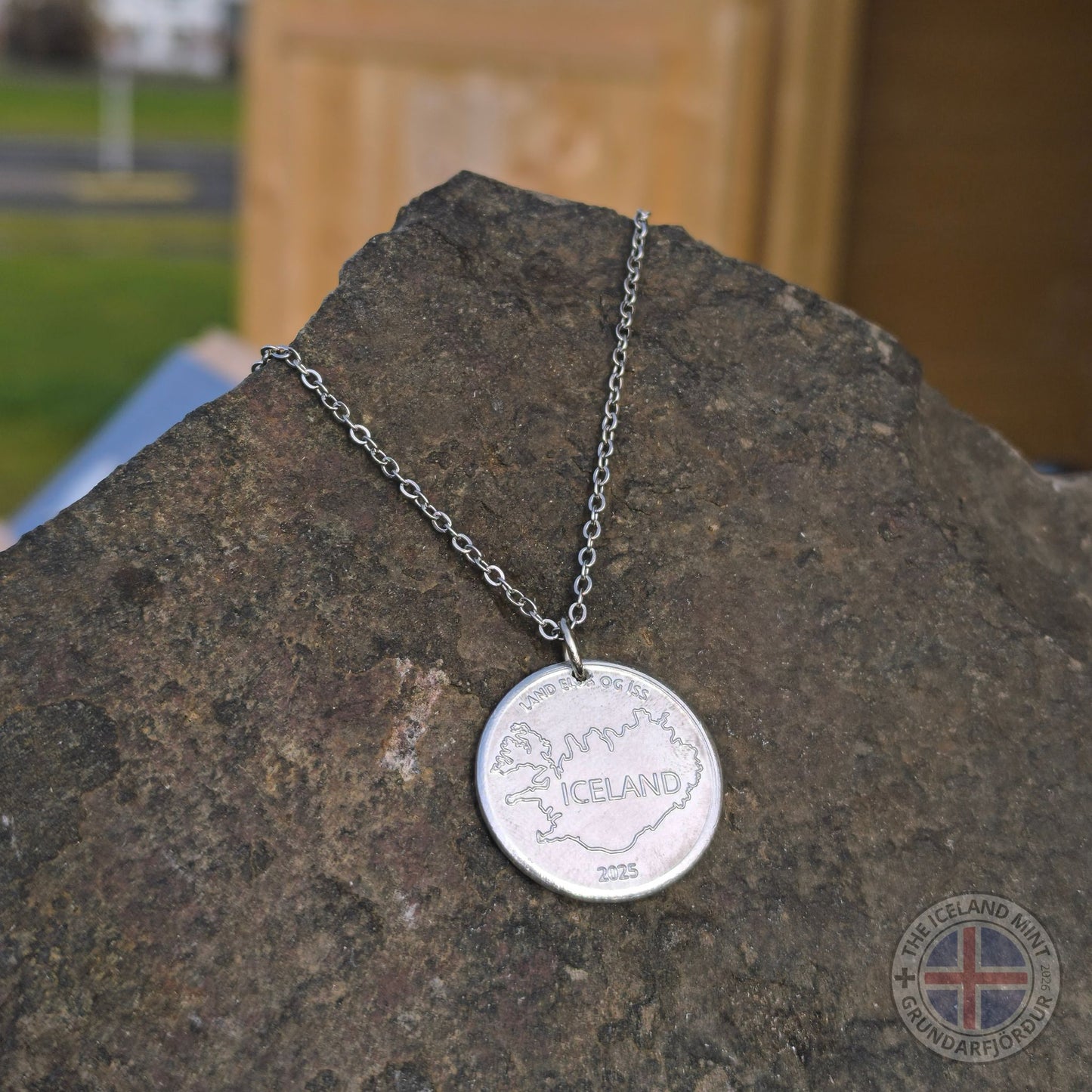 Icelandic necklace with handminted coin