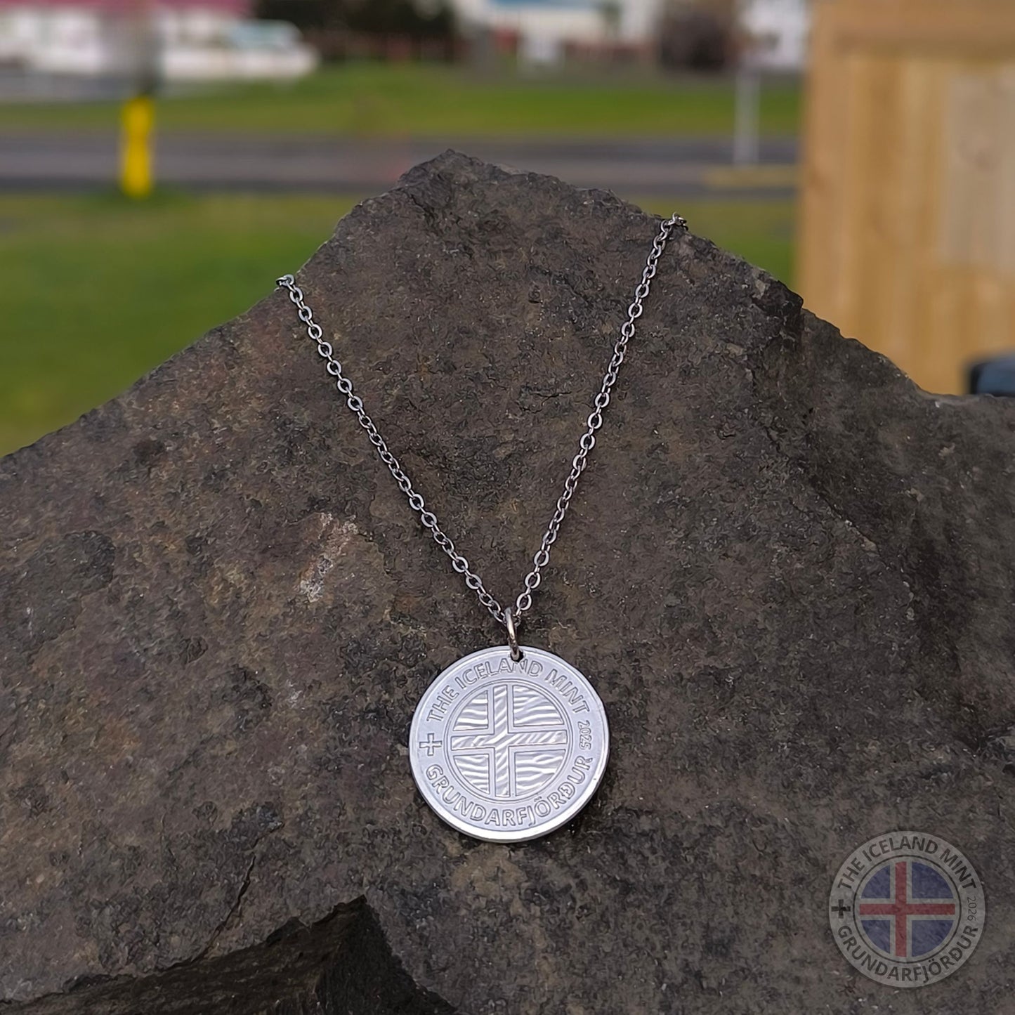 Icelandic necklace with handminted coin